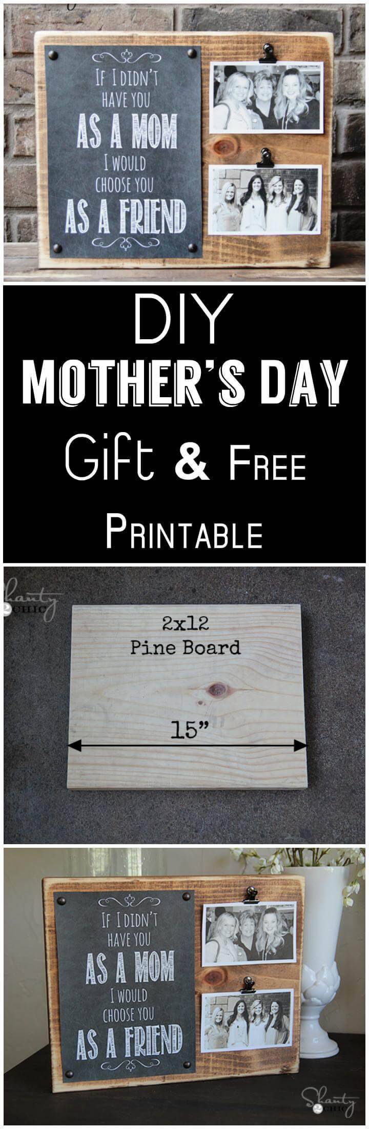 DIY Mother's Day gift and Free Printable